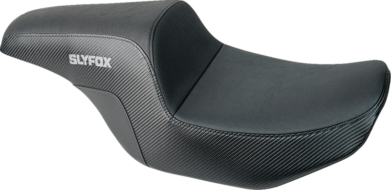 SLYFOX Drifter Tour Seat - Vinyl w/ Slipstop - Gray Logo - FL '23-'24 4685B-Slyfox