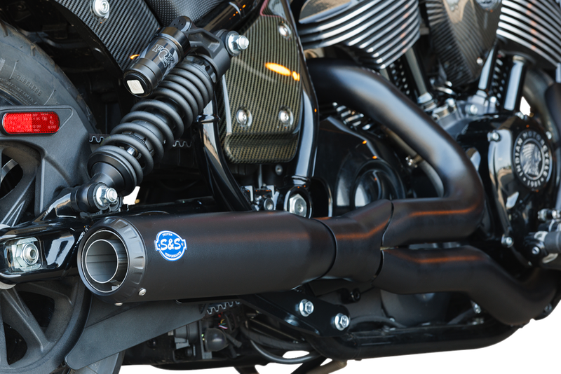 S&S CYCLE 2-into-1 Qualifier Exhaust System - Guardian Black - Race Only - Indian Chief