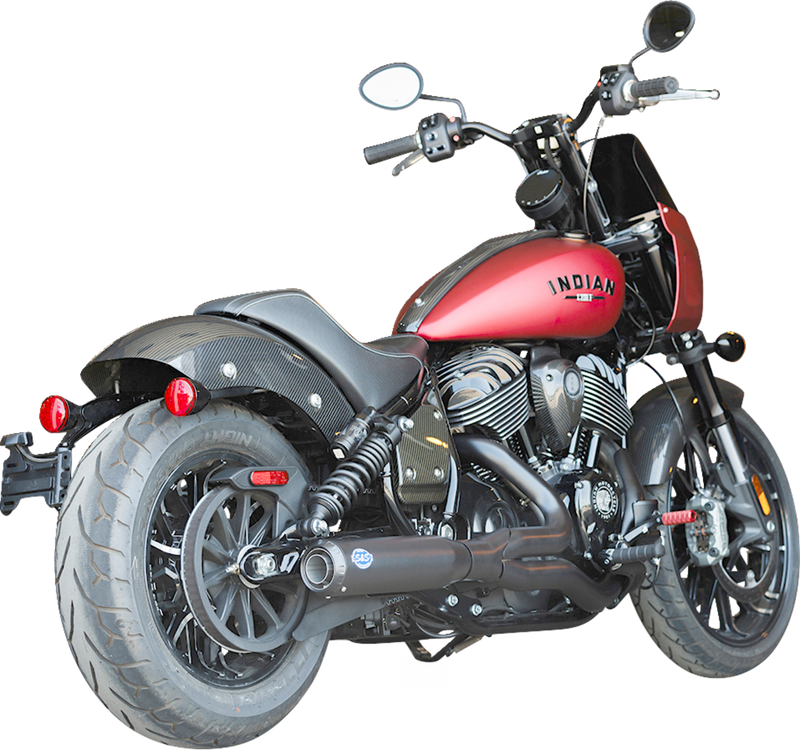 S&S CYCLE 2-into-1 Qualifier Exhaust System - Guardian Black - 49-State - Indian Chief