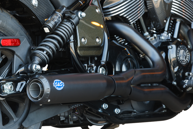 S&S CYCLE 2-into-1 Qualifier Exhaust System - Guardian Black - 49-State - Indian Chief