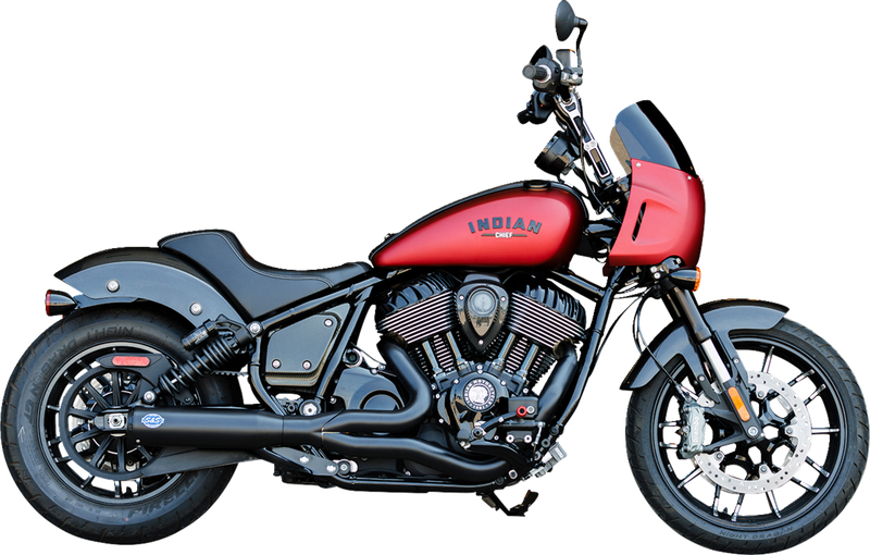 S&S CYCLE 2-into-1 Qualifier Exhaust System - Guardian Black - 49-State - Indian Chief