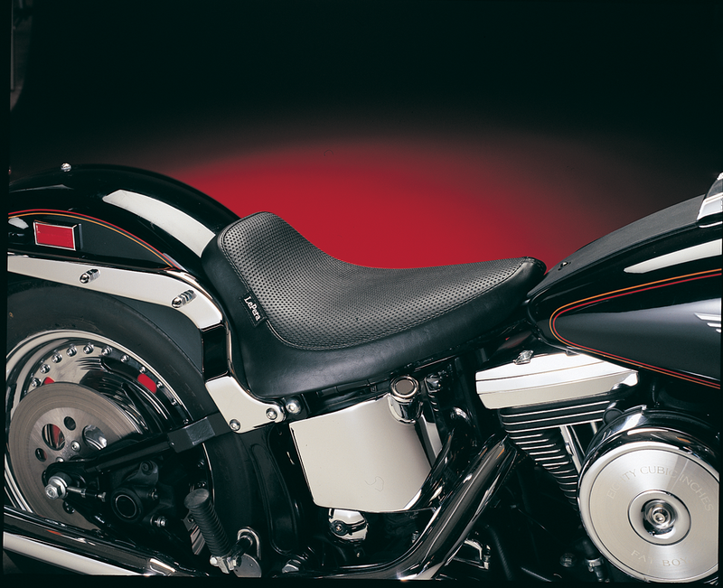 LE PERA Silhouette Solo Seat - Basketweave - Black - Softail '84-'99