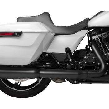 DRAG SPECIALTIES Predator III Seat - Double Diamond - Silver Stitched - Touring '23.5-'24