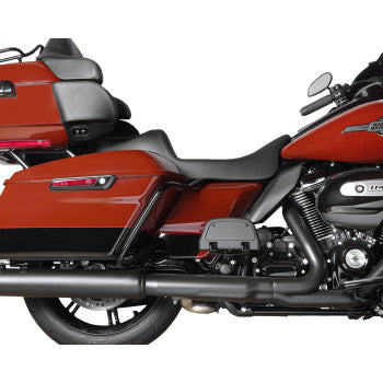 DRAG SPECIALTIES Predator III Seat - Extended Reach - Smooth - Black Solar Leather - Touring '08-'24