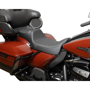 DRAG SPECIALTIES Predator III Seat - Extended Reach - Smooth - Black Solar Leather - Touring '08-'24