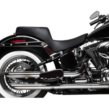 DRAG SPECIALTIES Predator III 2-Up Seat - Solar Leather - Smooth - Softail '00-'17