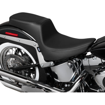 DRAG SPECIALTIES Predator III 2-Up Seat - Solar Leather - Smooth - Softail '00-'17