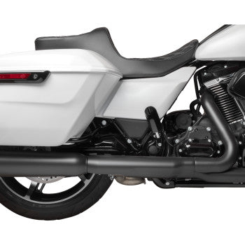 DRAG SPECIALTIES Predator III Seat - Double Diamond with Silver Stitching - Touring '23.5-'24