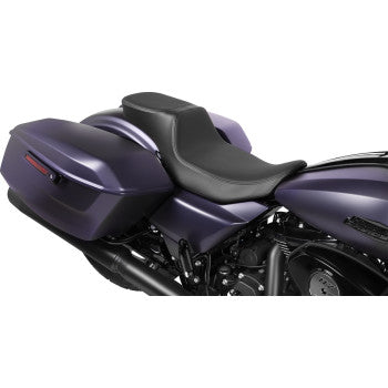 DRAG SPECIALTIES Predator III 2-Up Seat - Extended Reach - Solar Leather - Smooth - Touring '23.5-'24