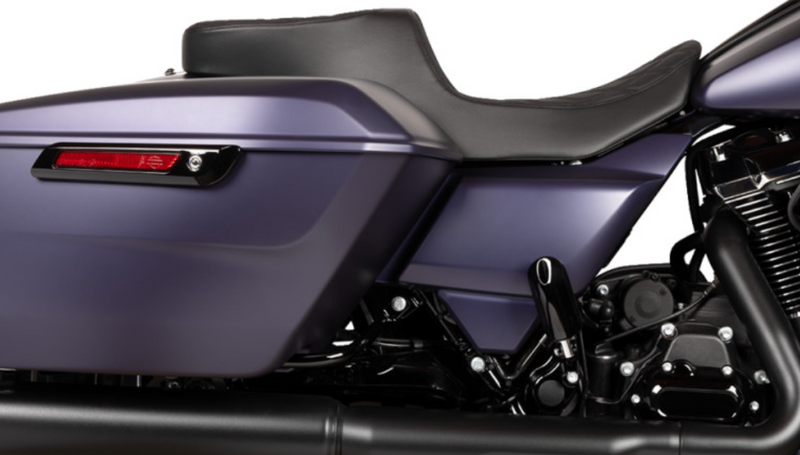DRAG SPECIALTIES Predator 2-Up Seat - Vinyl - Double Diamond Black Stitch - Without Backrest - Touring '23.5-'24