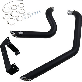 VANCE & HINES Shortshots Staggered Exhaust System - Black - Sportster '04-'13