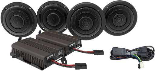 WILD BOAR AUDIO Front/Rear Speaker Kit with Amp WBA ULTRA KIT