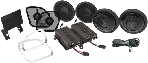 WILD BOAR AUDIO Front/Rear Speaker Kit with Amp WBA ULTRA KIT RG