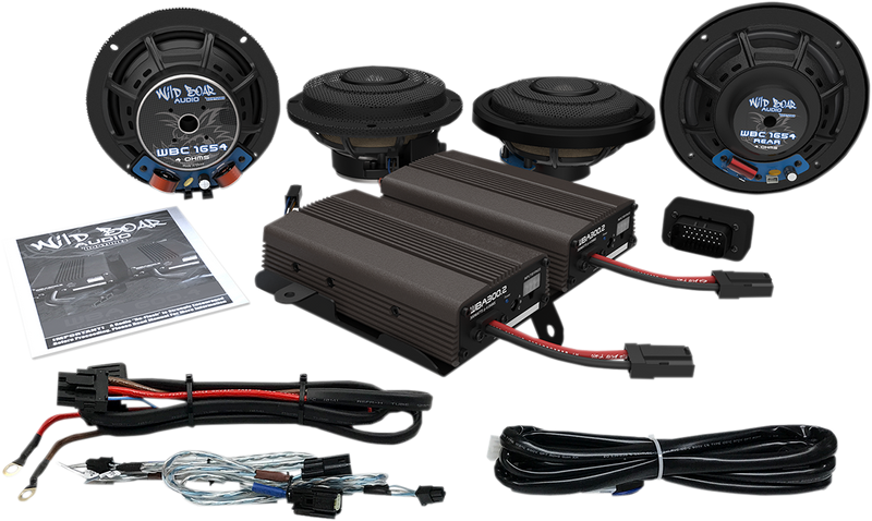 WILD BOAR AUDIO Front/Rear Speaker Kit with Amp - CVO WBA ULTRA KIT SE