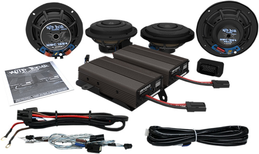 WILD BOAR AUDIO Front/Rear Speaker Kit with Amp - CVO WBA ULTRA KIT SE