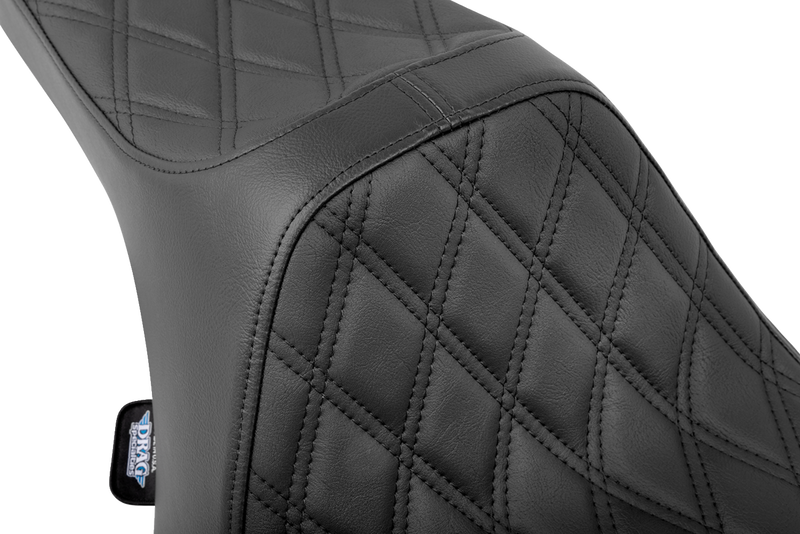 DRAG SPECIALTIES Predator III Seat - Double Diamond - Black - Touring '23.5-'24