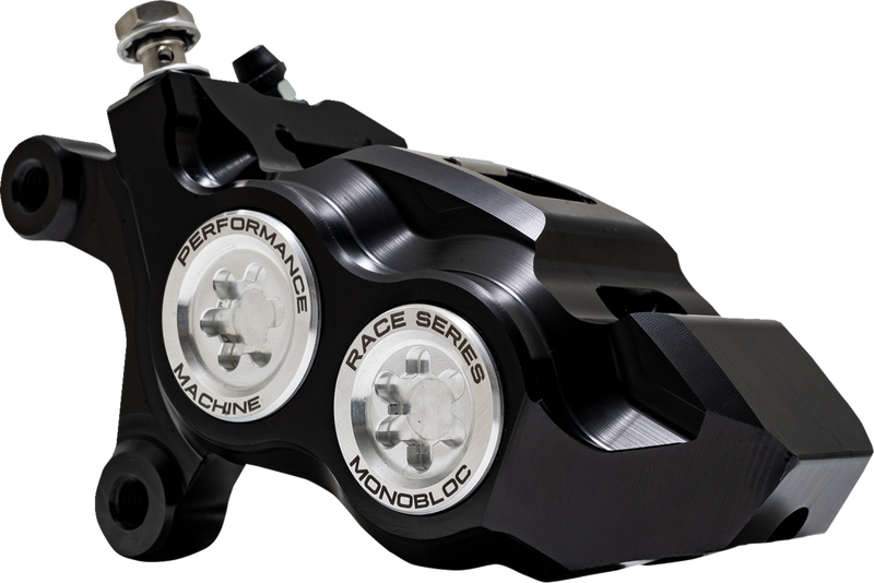 PERFORMANCE MACHINE (PM) Caliper - 137 X 4B - Left - Black Anodized with Clear Bore Caps 0053-2957-MC