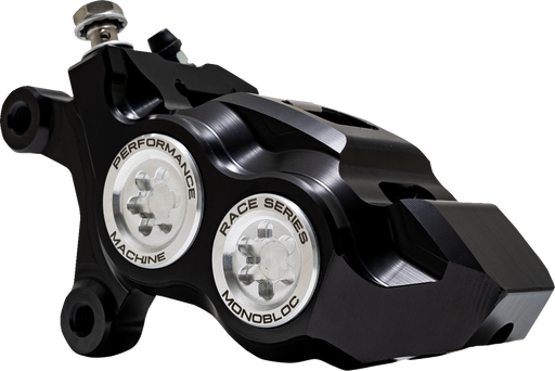 PERFORMANCE MACHINE (PM) Caliper - 137 X 4B - Left - Black Anodized with Clear Bore Caps 0053-2957-MC