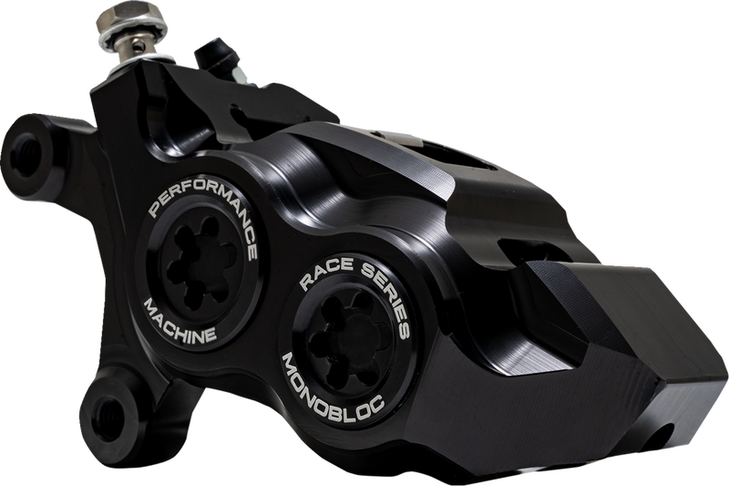 PERFORMANCE MACHINE (PM) Caliper - 137 X 4B - Left - Black Anodized with Black Bore Caps 0053-2957-MB