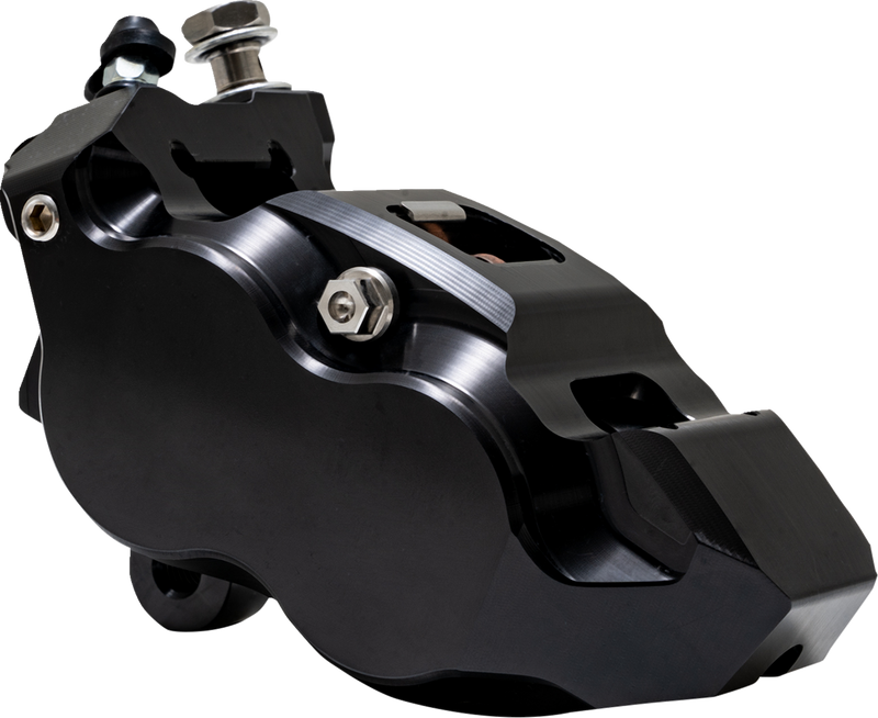 PERFORMANCE MACHINE (PM) Caliper - 137 X 4B - Right - Black Anodized with Clear Bore Caps 0053-2958-MC