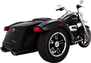 VANCE & HINES Twin Slash Slip-On Mufflers - Black - FLRT 46796