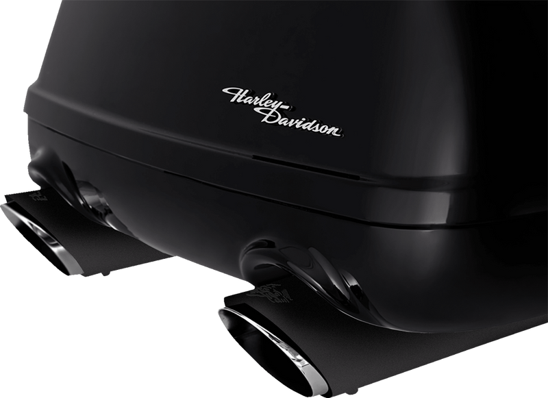 VANCE & HINES Twin Slash Slip-On Mufflers - Black - FLRT 46796