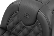 SADDLEMEN Roadsofa™ Seat - with Backrest - Lattice Stitch - FXBR/S '18-'20 818-31-182BR