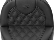 SADDLEMEN Roadsofa™ Seat - with Backrest - Lattice Stitch - FXBR/S '18-'20 818-31-182BR