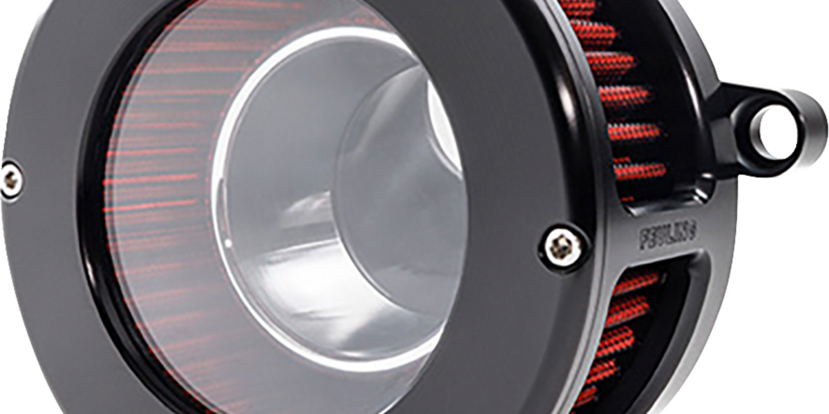 FEULING PARTS BA Air Cleaner Kit - Black/Clear with Red Filter