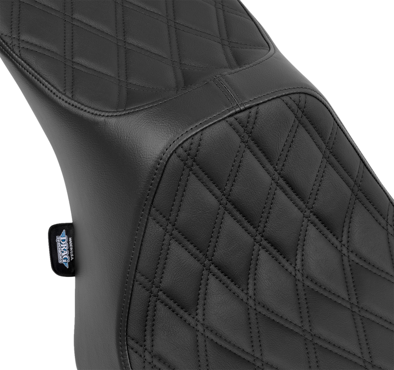 DRAG SPECIALTIES Predator III Seat - Double Diamond - Black Stitching - Touring '23.5-'24