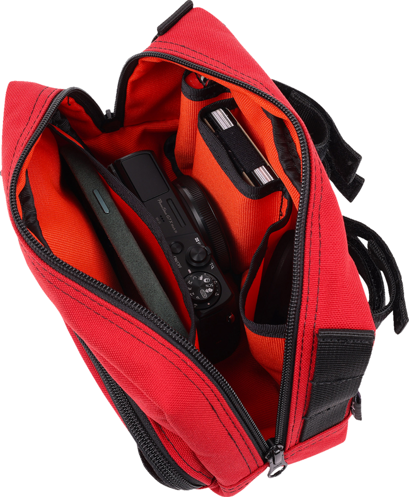 THRASHIN SUPPLY CO. Handlebar Bag Plus - Red