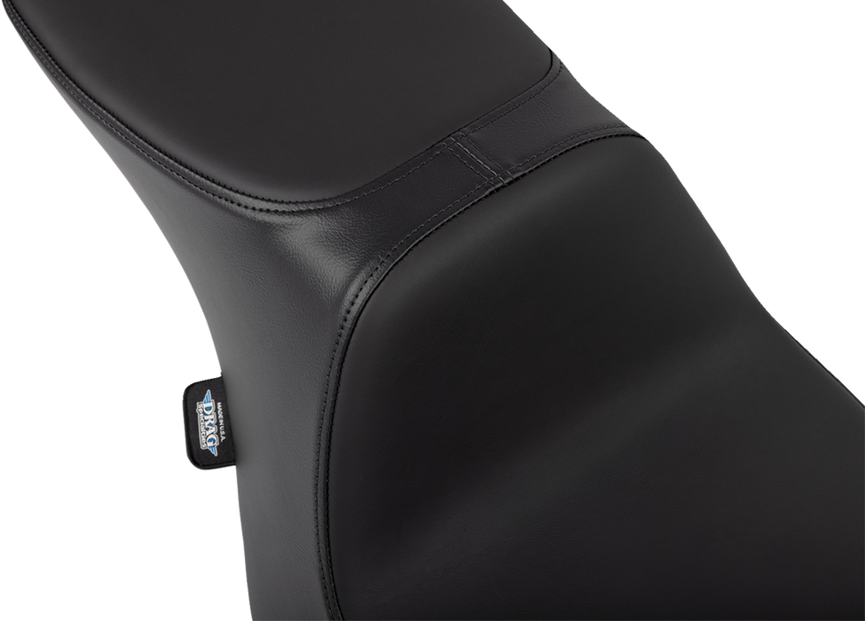 DRAG SPECIALTIES Predator 2-Up Seat - Solar Leather - Smooth - w/o Backrest - Touring '23.5-'24