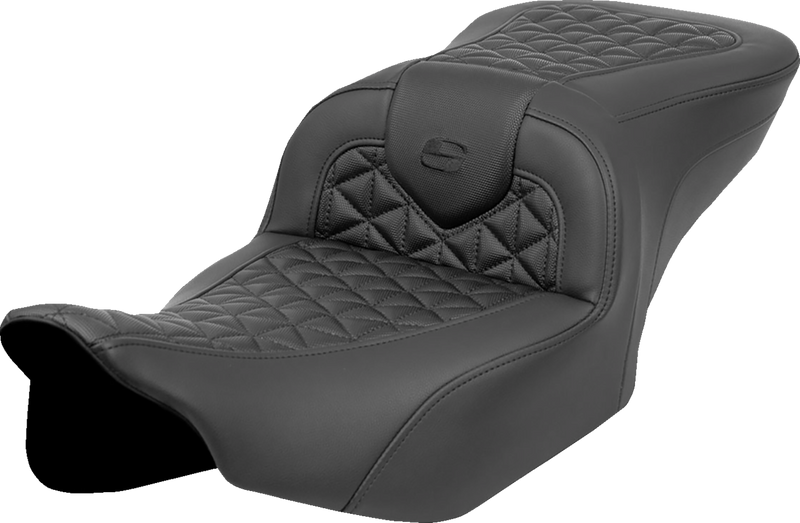 SADDLEMEN RoadSofa™ Tri Gripper Seat - Standard Reach - No Backrest - Touring '23.5-'25