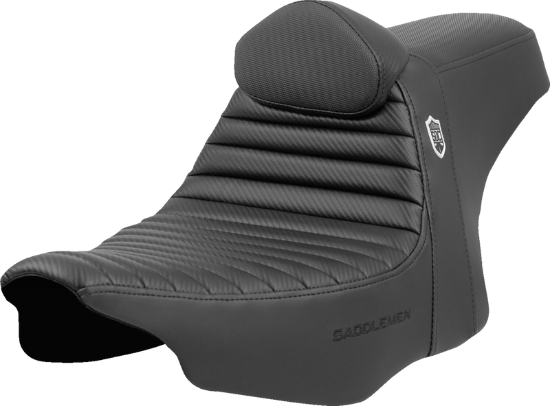 SADDLEMEN Pro Series SDC Performance Seat - Tuck-n-Roll - w/ Backrest - Touring '23.5-'24
