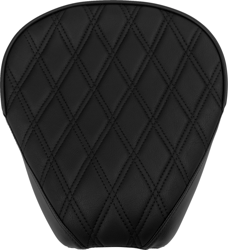 DRAG SPECIALTIES Wide Rear Solo Seat - Double Diamond - Black Stitch - FL '97-'23