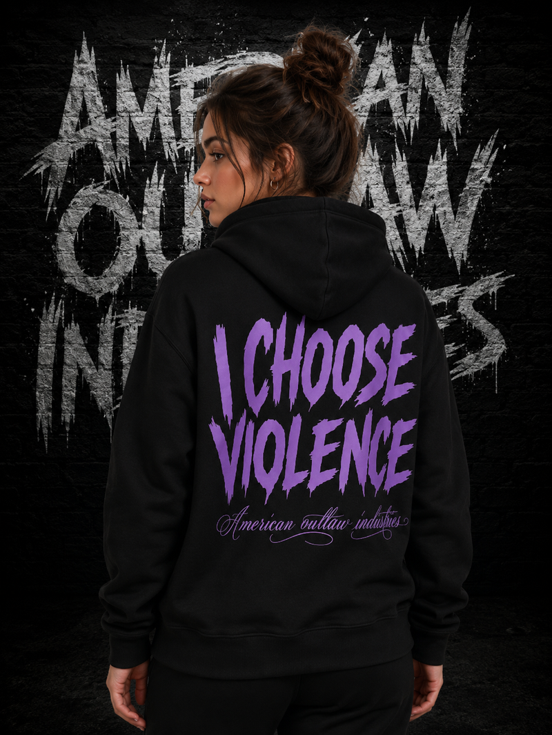 I Choose Violence Hoodie (Purple)