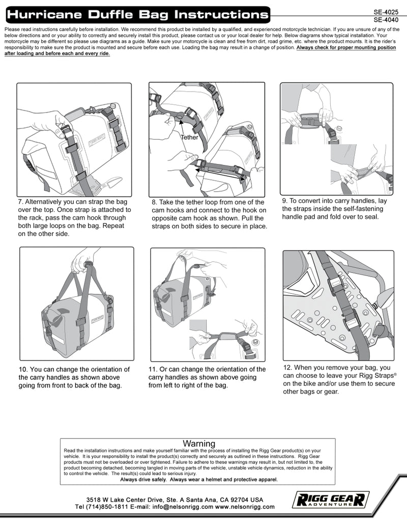 NELSON RIGG Hurricane 25L Duffle Bag