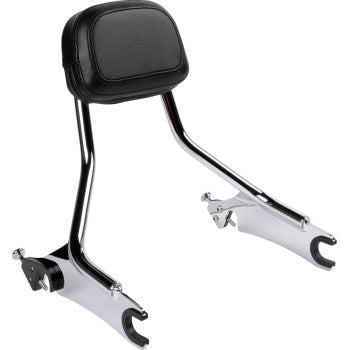 COBRA Detachable Backrest - Chrome - Short - Chieftain '14-'22
