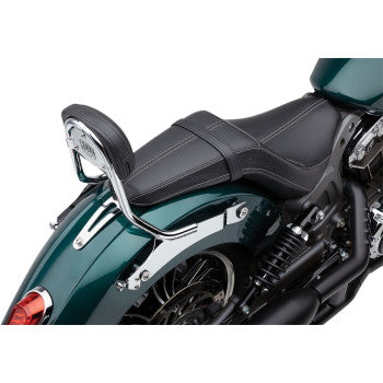 COBRA Detachable Backrest - Chrome - Two-up Seat - Scout