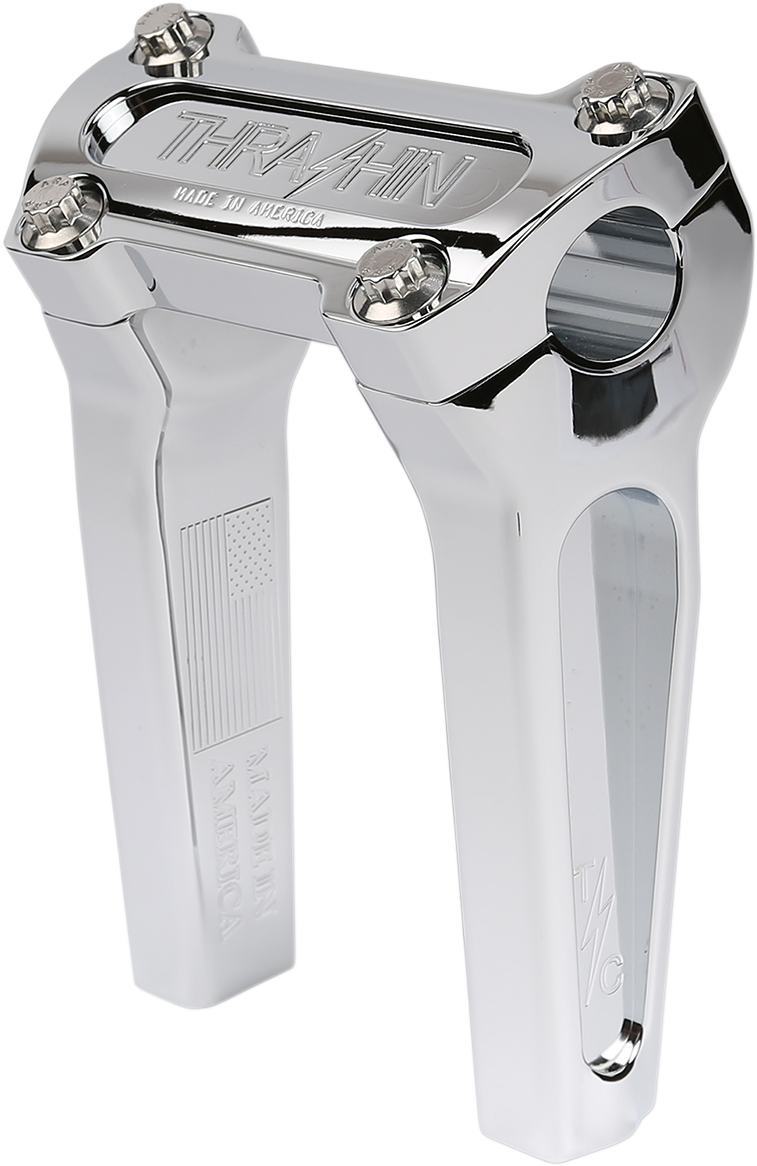 THRASHIN SUPPLY CO. Risers - Straight - 6" - Chrome