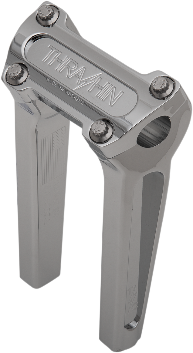 THRASHIN SUPPLY CO. Risers - Straight - 8" - Chrome