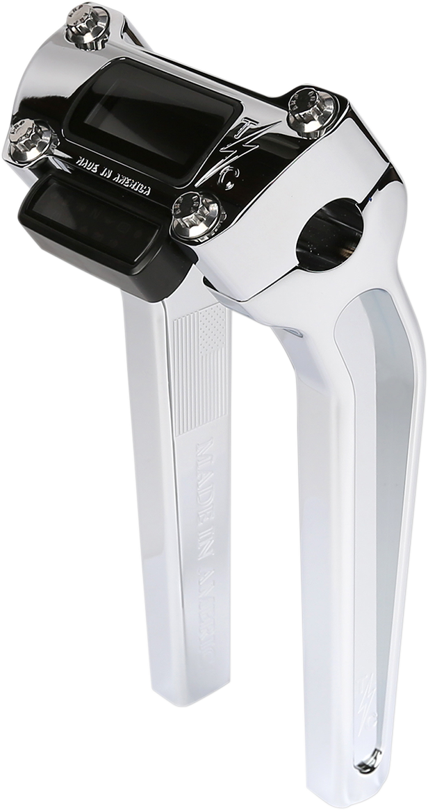 THRASHIN SUPPLY CO. Risers - Pull Back - 9-1/2" - Gauge Cutout - Chrome