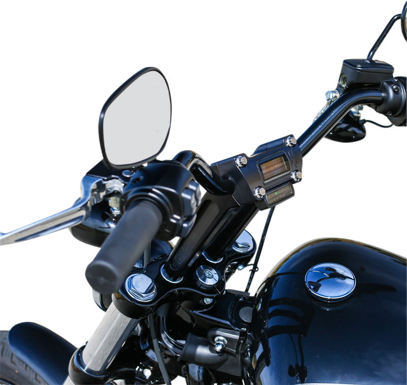 THRASHIN SUPPLY CO. Risers - Straight - 8" - Gauge Cutout - Black