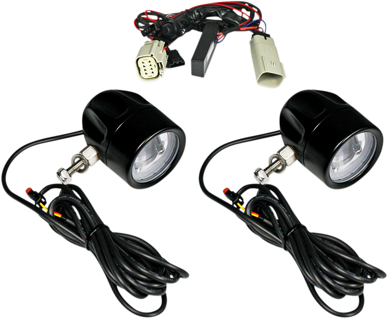 CUSTOM DYNAMICS ProBEAM® LED Halo Fog Lamps - Trike - Black