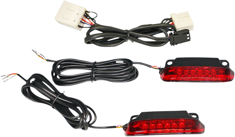 CUSTOM DYNAMICS Air Wing Tour Pak Luggage Rack LED Light Bar - Red