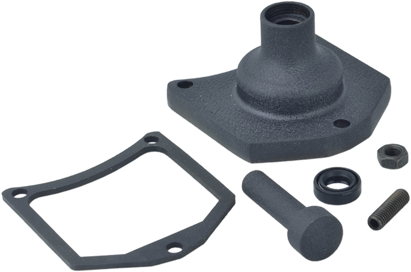 DRAG SPECIALTIES Replacement Starter Solenoid End Cover / Starter Button - Black Wrinkle