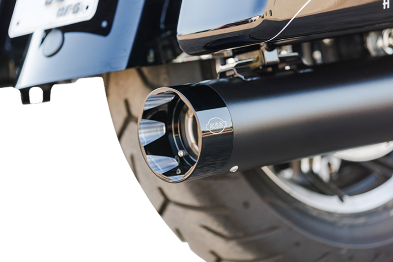 S&S CYCLE 2-into-1 Sidewinder Exhaust System - 50-State - Black - M8 Touring 550-0759