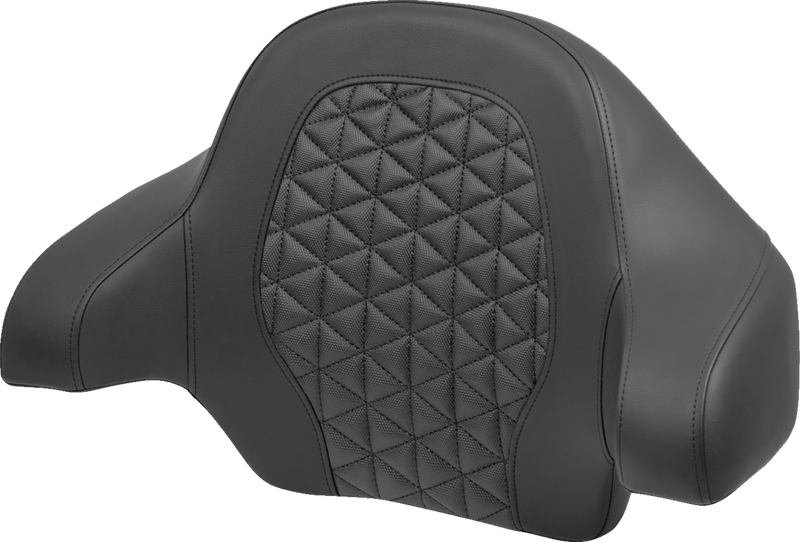 SADDLEMEN Tour-Pack Backrest Pad - Tri-Gripper - Black  - '14-'24 TOURING