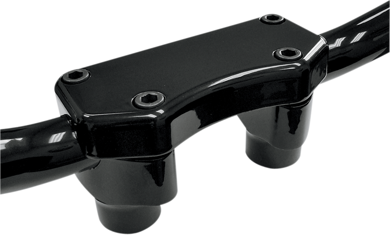 DRAG SPECIALTIES Buffalo Straight Handlebar Risers with One Piece Top Kit - 1 1/2" - Black
