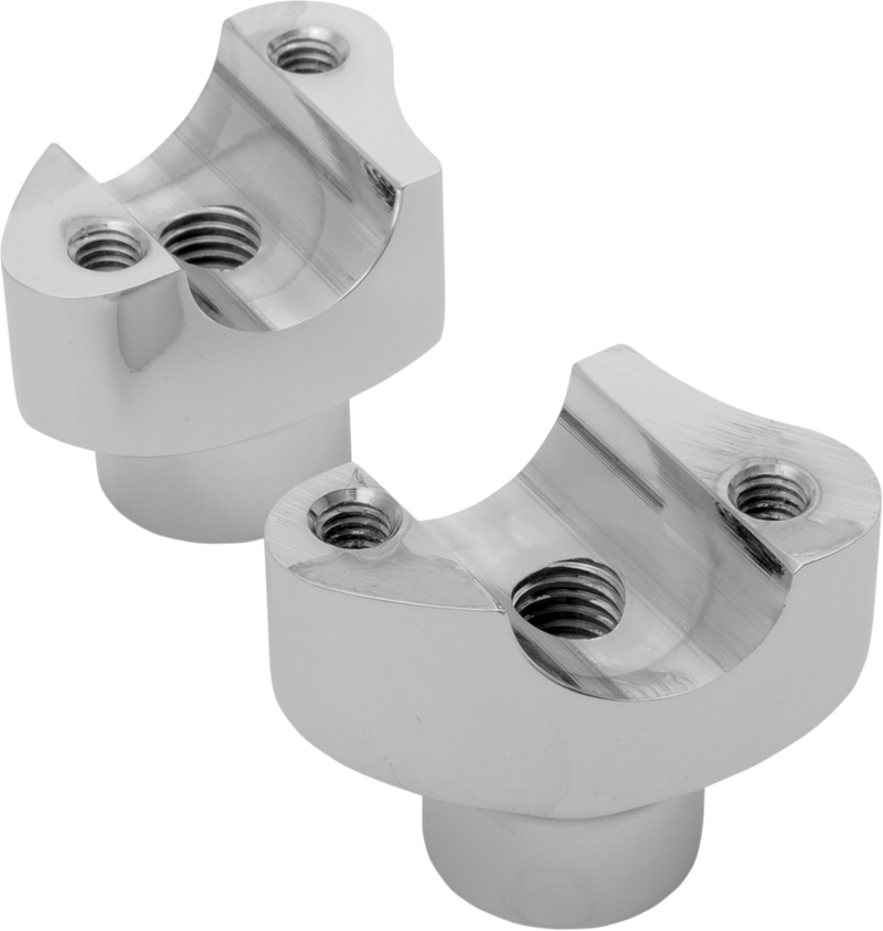 DRAG SPECIALTIES 1" Forged Aluminum Straight Handlebar Riser - 1.7" - Chrome